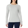 Amazon Essentials Women’s Athletic Soft Performance Lightweight Stretch Long Sleeve Layering Workout Top with Thumbholes(Space Dye Dove)