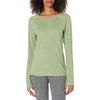 Amazon Essentials Womens Brushed Tech Stretch Long-Sleeve Crewneck Shirt (Available in Plus Size)(Army Green)