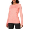 Amazon Essentials Womens Brushed Tech Stretch Long-Sleeve Crewneck Shirt (Available in Plus Size)(Coral Pink)