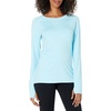 Amazon Essentials Womens Brushed Tech Stretch Long-Sleeve Crewneck Shirt (Available in Plus Size)(Sky Blue)