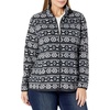 Amazon Essentials Women’s Classic-Fit Full-Zip Polar Soft Fleece Jacket, Outerwear Coat with Cuffs (Available in Plus Size)(Black/White S Geo)