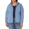 Amazon Essentials Women’s Classic-Fit Full-Zip Polar Soft Fleece Jacket, Outerwear Coat with Cuffs (Available in Plus Size)(Blue Heather)