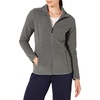 Amazon Essentials Women’s Classic-Fit Full-Zip Polar Soft Fleece Jacket, Outerwear Coat with Cuffs (Available in Plus Size)(Charcoal Heather)