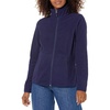 Amazon Essentials Women’s Classic-Fit Full-Zip Polar Soft Fleece Jacket, Outerwear Coat with Cuffs (Available in Plus Size)(Navy)