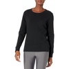 Amazon Essentials Women’s Fleece Crewneck Long Sleeve Pullover Sweatshirt (Available in Plus Size)(Black)