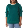 Amazon Essentials Women’s Fleece Crewneck Long Sleeve Pullover Sweatshirt (Available in Plus Size)(Dark Green)