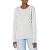 Amazon Essentials Women’s Fleece Crewneck Long Sleeve Pullover Sweatshirt (Available in Plus Size)(Light Grey Heather)