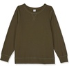 Amazon Essentials Women’s Fleece Crewneck Long Sleeve Pullover Sweatshirt (Available in Plus Size)(Olive)