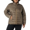 Amazon Essentials Women’s Lightweight Long-Sleeve Water-Resistant Packable Puffer Jacket (Available in Plus Size)(Camel Cheetah)