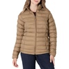 Amazon Essentials Women’s Lightweight Long-Sleeve Water-Resistant Packable Puffer Jacket (Available in Plus Size)(Mushroom Brown)