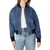 Amazon Essentials Women’s Relaxed-Fit Denim Bomber Jacket(Medium Blue Vintage)