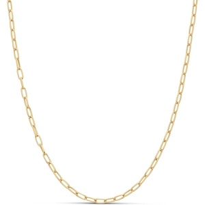 Amazon Essentials 14K Gold Plated Paperclip Chain Necklace(Yellow Gold)