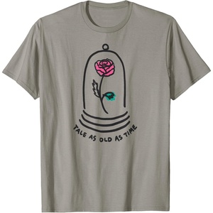 Amazon Essentials Boys’ Princess Belle Beauty and the Beast Quote T-Shirt, White, Small(Slate Grey)