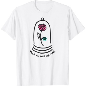 Amazon Essentials Boys’ Princess Belle Beauty and the Beast Quote T-Shirt, White, Small(White)