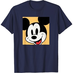 Amazon Essentials Disney Mickey Boxed Portrait T-Shirt(Navy Blue)