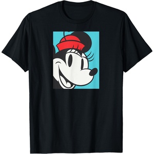 Amazon Essentials Men’s Minnie Boxed Portrait T-Shirt, Black, Small(Black)
