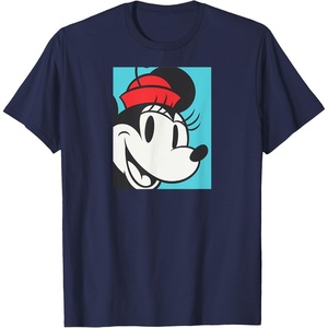 Amazon Essentials Men’s Minnie Boxed Portrait T-Shirt, Black, Small(Navy Blue)