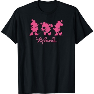 Amazon Essentials Men’s Minnie Silhouette Trio T-Shirt, Black, Small(Black)