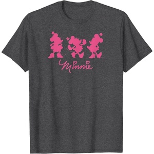 Amazon Essentials Men’s Minnie Silhouette Trio T-Shirt, Black, Small(Dark Heather Grey)