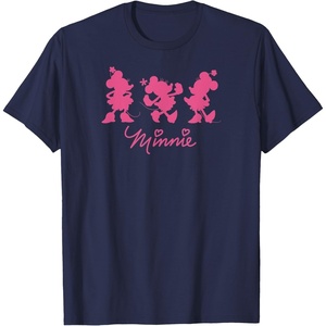 Amazon Essentials Men’s Minnie Silhouette Trio T-Shirt, Black, Small(Navy Blue)