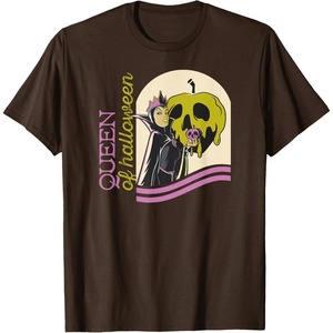 Amazon Essentials Men’s Villains Evil Queen of Halloween T-Shirt, Black Halloween Print, Small(Brown)