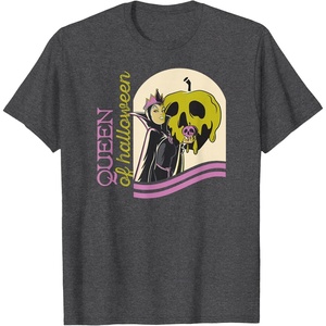 Amazon Essentials Men’s Villains Evil Queen of Halloween T-Shirt, Black Halloween Print, Small(Dark Heather Grey)
