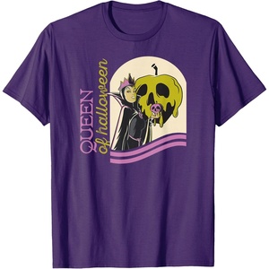 Amazon Essentials Men’s Villains Evil Queen of Halloween T-Shirt, Black Halloween Print, Small(Purple)
