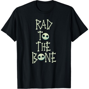Amazon Essentials Nightmare Before Christmas Rad to the Bone T-Shirt(Black)