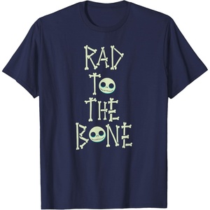 Amazon Essentials Nightmare Before Christmas Rad to the Bone T-Shirt(Navy Blue)