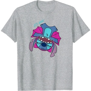 Amazon Essentials Stitch Halloween Bat Costume Let’s Hang T-Shirt(Heather Grey)