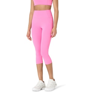 Amazon Essentials Women’s Active FormFlex Buttery Soft High Waist Capri Yoga Workout Leggings(Pink)
