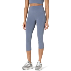 Amazon Essentials Women’s Active FormFlex Buttery Soft High Waist Capri Yoga Workout Leggings(Slate Grey)