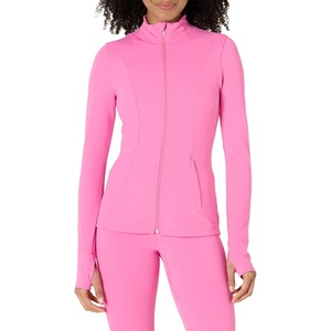Amazon Essentials Women’s Active FormFlex Buttery Soft Slim Fit Quarter Zip Long Sleeve Pullover Jacket, Moisture Wicking(Pink)