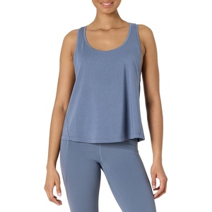 Amazon Essentials Women’s Active Soft Cotton Modal Yoga Workout Racerback Tank Top, Relaxed-Fit(Slate Grey)