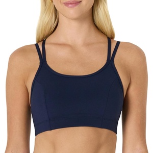 Amazon Essentials Women’s Active Total Train Medium Support Sports Bra with Strappy Back(Navy)