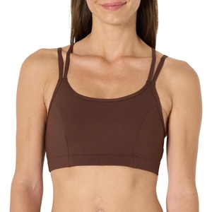 Amazon Essentials Women’s Active Total Train Medium Support Sports Bra with Strappy Back(Rich Hazel)