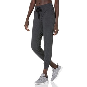 Amazon Essentials Women’s Brushed Tech Stretch Jogger Pant – Discontinued Colors(Black Space Dye)
