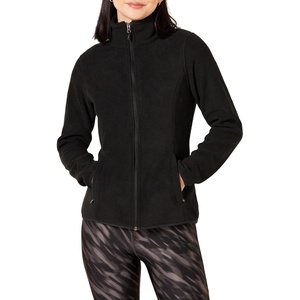 Amazon Essentials Women’s Classic-Fit Full-Zip Polar Soft Fleece Jacket, Outerwear Coat with Cuffs (Available in Plus Size)(Black)