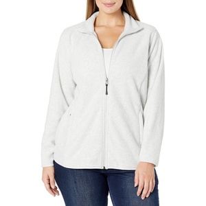 Amazon Essentials Women’s Classic-Fit Full-Zip Polar Soft Fleece Jacket, Outerwear Coat with Cuffs (Available in Plus Size)(Light Grey Heather)
