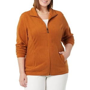 Amazon Essentials Women’s Classic-Fit Full-Zip Polar Soft Fleece Jacket, Outerwear Coat with Cuffs (Available in Plus Size)(Tan)