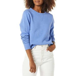 Amazon Essentials Women’s Fleece Crewneck Long Sleeve Pullover Sweatshirt (Available in Plus Size)(Blue)