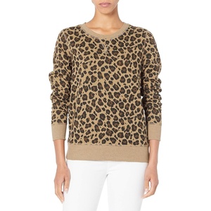 Amazon Essentials Women’s Fleece Crewneck Long Sleeve Pullover Sweatshirt (Available in Plus Size)(Leopard)