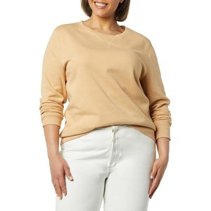 Amazon Essentials Women’s Fleece Crewneck Long Sleeve Pullover Sweatshirt (Available in Plus Size)(Light Camel)
