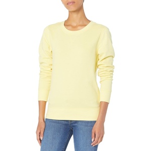 Amazon Essentials Women’s Fleece Crewneck Long Sleeve Pullover Sweatshirt (Available in Plus Size)(Light Yellow)