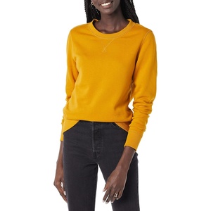 Amazon Essentials Women’s Fleece Crewneck Long Sleeve Pullover Sweatshirt (Available in Plus Size)(Mustard Yellow)