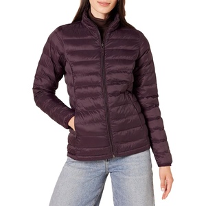 Amazon Essentials Women’s Lightweight Long-Sleeve Water-Resistant Packable Puffer Jacket (Available in Plus Size)(Burgundy)