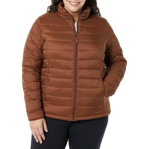 Amazon Essentials Women’s Lightweight Long-Sleeve Water-Resistant Packable Puffer Jacket (Available in Plus Size)(Dark Toffee Brown)
