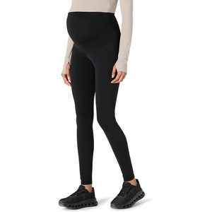 Amazon Essentials Women’s Maternity High-Rise Over the Belly Formflex Full Length Legging, Soft, Moisture Wicking(Black)