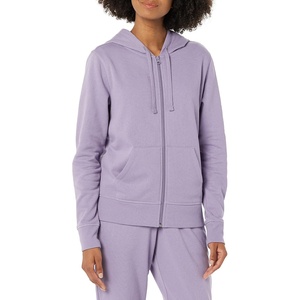 Amazon Essentials Women’s Midweight Fleece Full-Zip Hoodie with Drawstring (Available in Plus Size)(Grape)