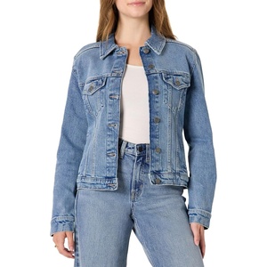 Amazon Essentials Women’s Oversized-Fit Rigid Denim Trucker Jacket(Authentic Medium Wash)
